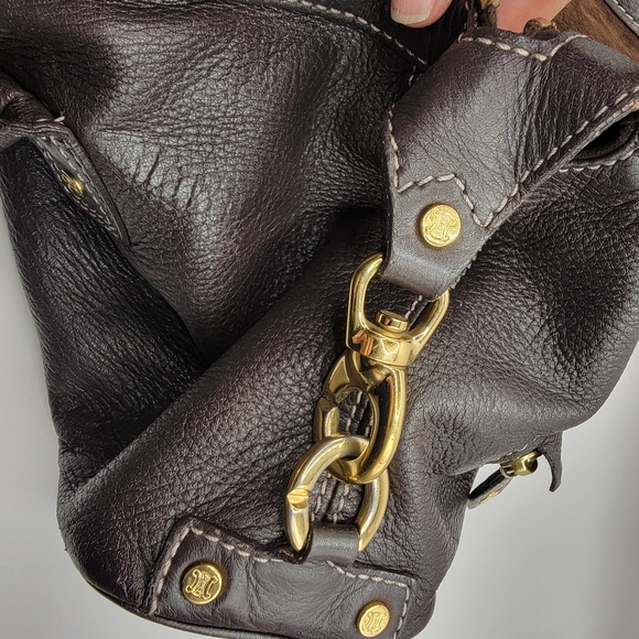 VTG Céline East/West Shoulder Bag in Stitched Brown Leather w/COA - Picture 11 of 16